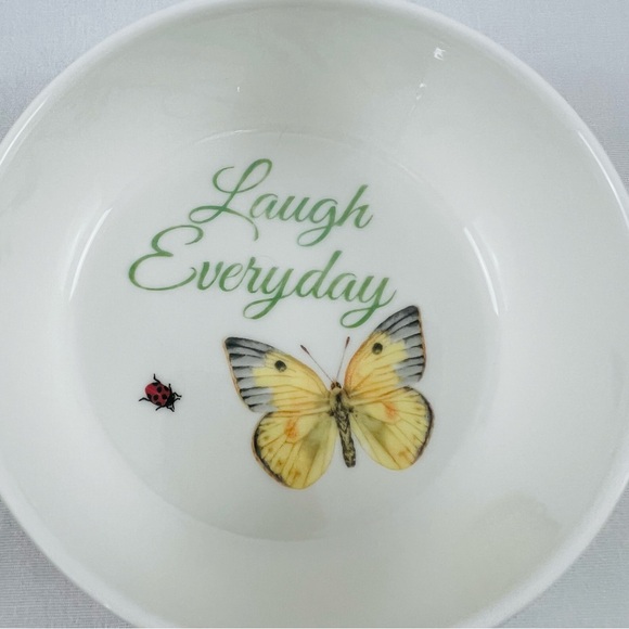 Lenox Discounted Butterfly Meadow Small Bowl Freezer/Microwave/Dishwasher Safe - Picture 3 of 6